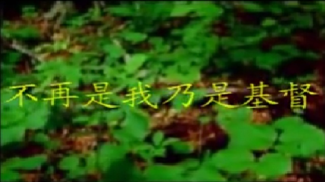 不再是我，乃是基督